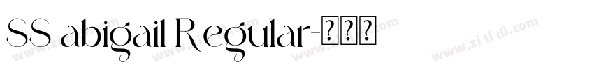 SS abigail Regular字体转换